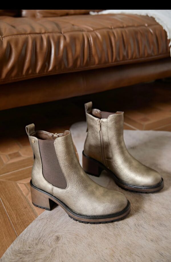 Bottines taupe doré – Image 2